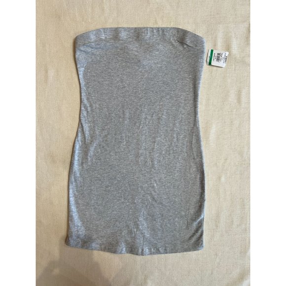 Nordstrom BP Strapless Mini Tube Dress Bodycon Heather Gray Cotton Stretch Small - Picture 6 of 14
